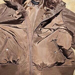 Women's Brown Bomber jacket 2XL Never Worn